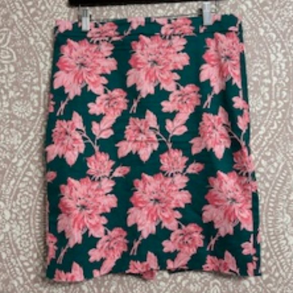 J.Crew Floral Pencil Skirt - Picture 1 of 3